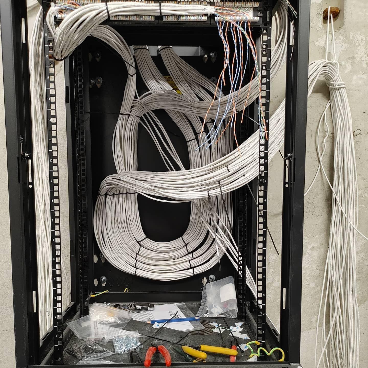 Data line wiring installation